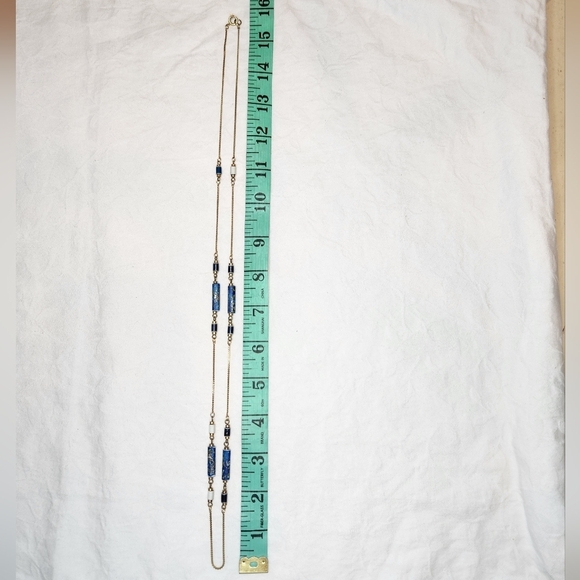 vintage handmade cloisine necklace - Picture 7 of 8